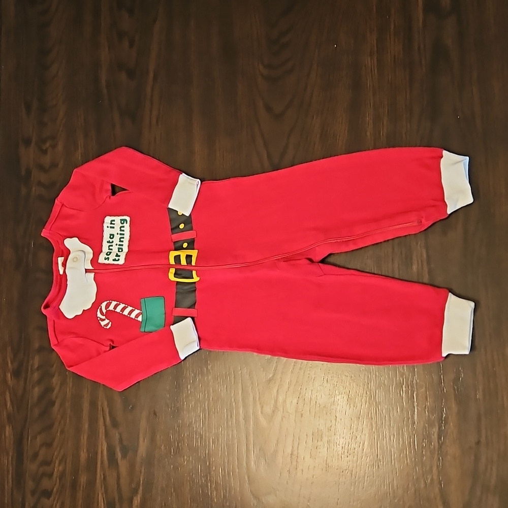 🦋5/$15 Santa Toddler Pajamas 12-18 months